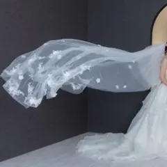 【美品】ウェディングヴェール　ロングヴェール