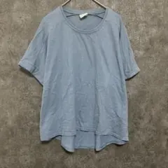 zootie 半袖カットソー Tシャツ コットン100% くすみブルー M〜Lのサムネイル
