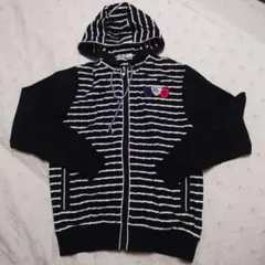 VAGIIE ボーダー フード付きパーカー