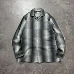 60's〜70's Cascade オンブレチェックウールシャツ ボードシャツ