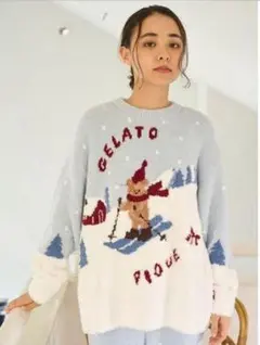 ジェラートピケ 【HOLIDAY】スキーベアジャガードプルオーバー