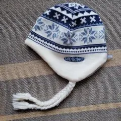 レトロ　Ellesse　エレッセ　ニット帽　スキー　ジュニアサイズ