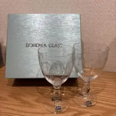 新品　BOHEMIA GLASS LASKA ワイングラス 2個セット
