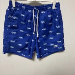 Nike ロゴプリント ショートパンツ 青