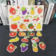 果物☆木製 知育 子供 型はめ パズル プレゼント モンテッソーリ