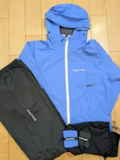 モンベル ストームクルーザー デタッチャブルフード ゴアテックス 青