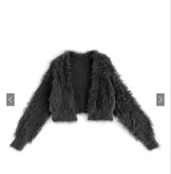 GRL フェザーニットクロップド丈カーディガン[tt014]