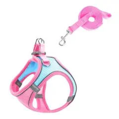 ❣️早い者勝ち❣️超小型犬 猫用 ハーネス リード 2点セット ピンク 桃色 XS
