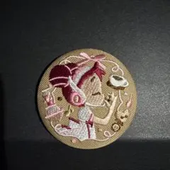 春風どれみ　パティシエ服　刺繍缶バッジ　ビスケット　おジャ魔女どれみ