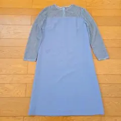 【訳あり】ユナイテッドアローズ レース ワンピース ブルー 36