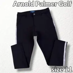 美品【アーノルドパーマーゴルフ】ジョガーパンツ サイドロゴ ストレッチ 黒 11