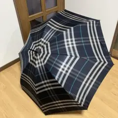 Burberry バーバリー ノバチェック柄 長傘 雨傘 傘 ネイビー系