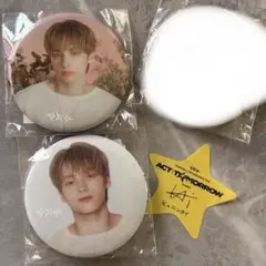 ポップアップ　ガチャガチャ　缶バッジ　TXT ヒュニンカイ 星付き 3個セット