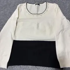 C.D.S BASIC アイボリー ブラック ニット