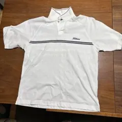 メンズ　ゴルフ　Titleist ホワイトポロシャツ L