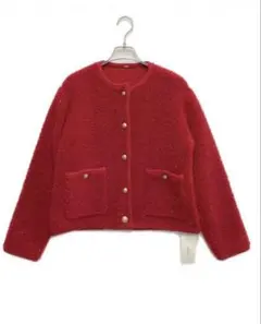 Mila Owen(ミラオーウェン) ノーカラーコンパクトラメニットジャケット