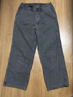 【GU】デニムバギースラックス 黒 L