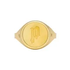 TOY RING "P" - GOLD ENGRAVED