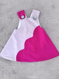 【新品】マールマールお食事エプロン ピンク　80-90