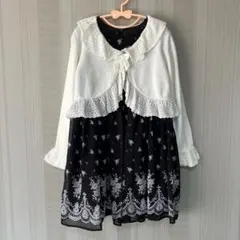 any fam ニットボレロ＆花柄ワンピース 130サイズ 2点セット