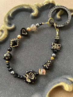 ハンドメイド 蝶モチーフ 携帯ストラップ(11)