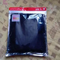②ユニクロHEATTECH Vネック 半袖 Tシャツ ブラック Lサイズ