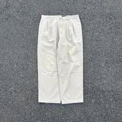 00s Eddie Bauer 2タックバギーワイドチノ カーキベージュ 35
