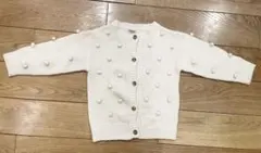 petit main ポンポンカーディガン M (110cm〜110cm)