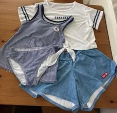 新品 CONVERSE コンバース水着4点セット 7S セパレート Tシャツ付きのサムネイル
