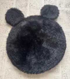 ディズニー　ミッキー　ベレー帽　黒