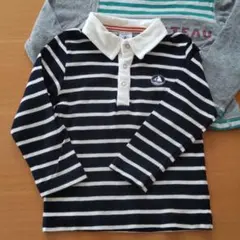 プチバトー☆長袖ポロシャツ24m/ 86cm☆おまけ付き