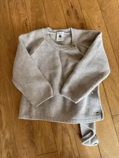 Petit Bateau グレー ニットセーター 12m