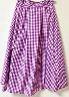 SamansaMos2 タータンチェック フレアスカート