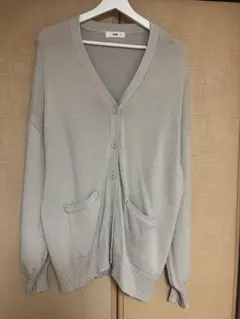 WEGO ベージュ Vネック ニットカーディガン