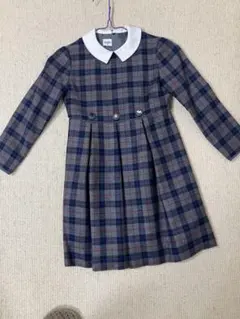 familiarチェック柄ワンピース（長袖）120㎝襟付き　美品大幅お値下げ中