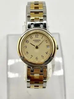 稼働 Hermes クリッパー CL4.220 腕時計 デイト 片開き 3733 - メルカリ