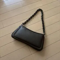 ZARA カーキ ショルダーチェーンバッグ