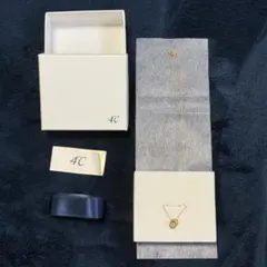 4℃ K18 ゴールド ネックレス ダブルループ 箱付きのサムネイル