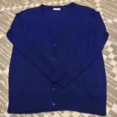 anti-label basic Vネックカーディガン ブルーのサムネイル