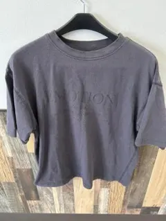 Scrap Book フロント プリント Tシャツ カットソー ダークグレー