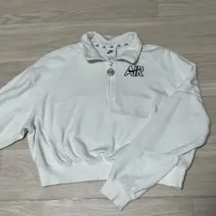ナイキ ショート丈 ハーフジップ スウェット NIKE AIR メッシュ