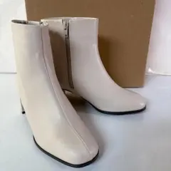 ★『キレイ目』ロングジップ！★【新品★軽量】本革風ジップ付ブーツ★M23.5cm