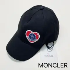 ✨超美品✨MONCLER キャップ ロゴワッペン トリコロール 浅め 黒