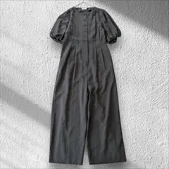 BEARDSLEY オールインワン フリルスリーブサロペット チャコールグレーのサムネイル