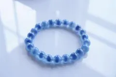 k*4様 美品 agete シルバーアクアマリンチャーム 3月誕生石 バースデー