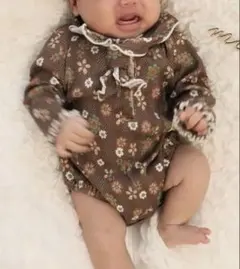 &mignon 花柄ロンパース 80cm