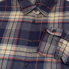 ユニクロフランネルチェックシャツ ネイビー