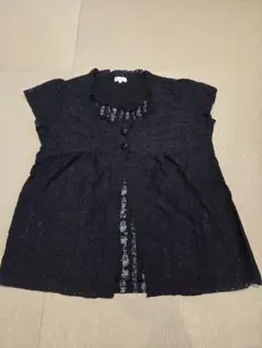 重ね着風　透かしチュニック　サイズ３Ｌ