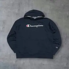 Champion パーカー プルオーバー スウェット ダークネイビー2XL