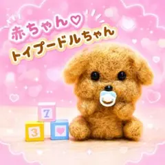 赤ちゃん♡トイプードルちゃん　羊毛フェルト　ハンドメイド　トイプードル　赤ちゃんのサムネイル
